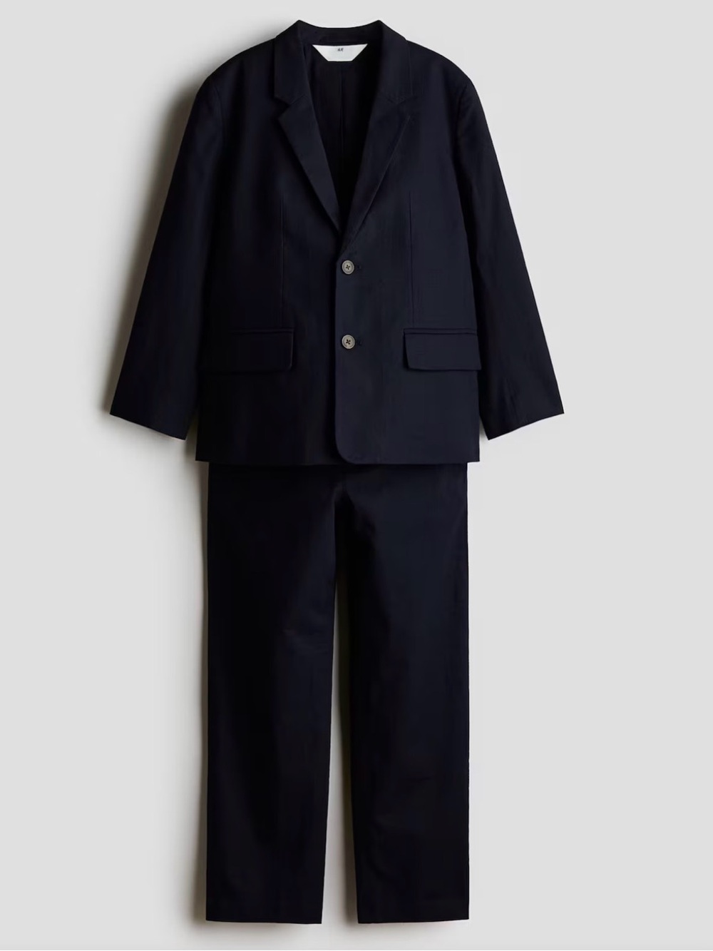 H&M Boys  LINEN-BLEND SUIT  Dark Navy Suit Jacket & Pants